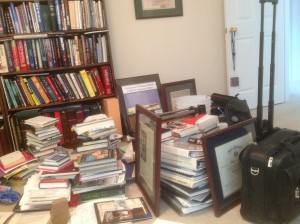 My Work and Home Offices - All Crammed Together.  Too Much Junk!
